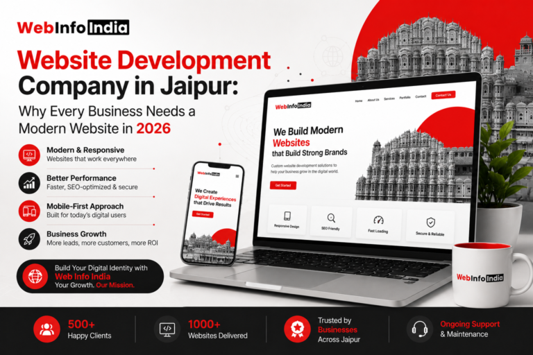 website development company in Jaipur team building a modern responsive site